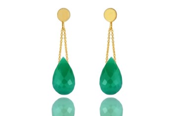 Kolczyki Chalcedon Krople