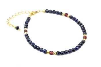 Elegancka bransoletka Brazi Druse Jewelry ze szafirami i granatem.