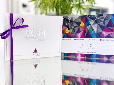 Elegancki bon prezentowy na biżuterię, idealny na każdą okazję. Doskonały wybór dla osób ceniących gustowne i personalizowane upominki. Zaskocz bliskich wyjątkowym prezentem pełnym stylu i klasy.