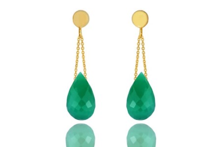 Eleganckie kolczyki z kroplami chalcedonu, które dodadzą blasku każdej stylizacji. Wykonane z dbałością o szczegóły, idealne na specjalne okazje lub jako subtelny akcent na co dzień.