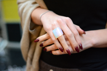 Pierścionek Opalit, opalizujący, Brazi Druse Jewelry.