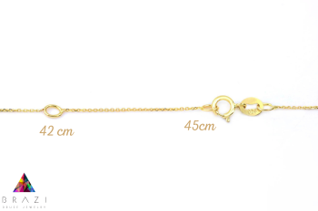 Naszyjnik Brazi Druse Jewelry, Kwarc Lemon Kropla, złota delikatna łańcuszek.