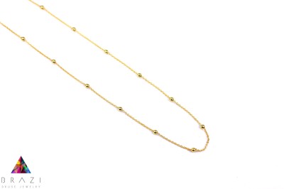 Srebrny łańcuszek z kuleczkami o rytmicznym splocie, minimalistyczna biżuteria marki Brazi