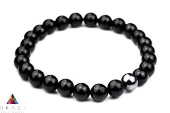 Bransoletka Męska Turmalin Hematyt