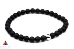 Bransoletka Męska Turmalin Hematyt mat