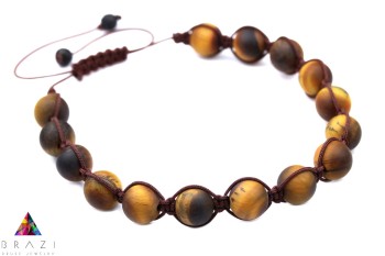 Bransoletka Męska Tygrysie Oko Makrama