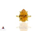 Pierścionek Cytryn 6 ct. Kropla złoto 585