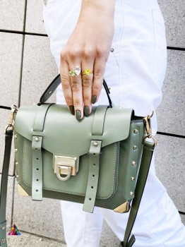 Złoty pierścionek z kryształem górskim w zestawie z biżuterią z kamieni naturalnych, Brazi