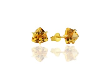 Kolczyki Cytryn 3 ct. Trylion