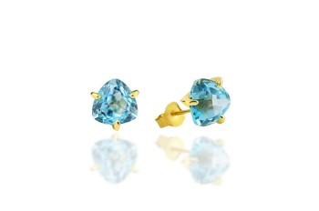 Kolczyki Topaz Sky Blue 3 ct. Trylion