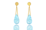 Kolczyki Topaz Sky Blue Krople