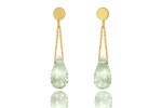 Kolczyki Prasiolit Krople