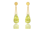 Kolczyki Kwarc Lemon Krople