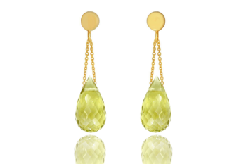 Kolczyki Kwarc Lemon Krople