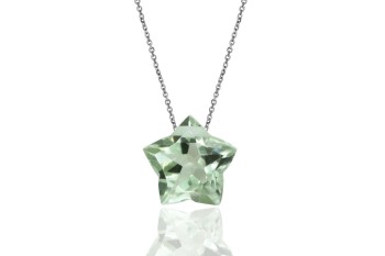 Naszyjnik Brazi Druse Jewelry, prasiolit, kształt gwiazdki.