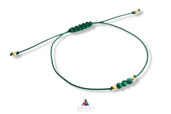 Bransoletka Szczęścia Malachit Gładki