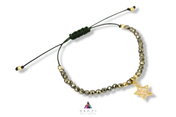 Bransoletka Szczęścia Piryt Gwiazdka