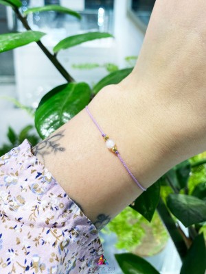 Fioletowa bransoletka Brazi Druse Jewelry z Kamieniem Księżycowym.