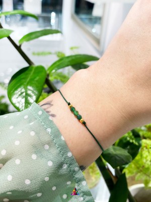 Delikatna bransoletka Brazi Druse Jewelry z zielonym zoisytem.