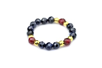 Pierścionek Szafir i Granat