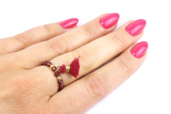 Pierścionek Granat Chwost