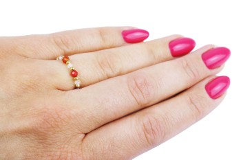 Pierścionek Czakry Kryształ Górski 