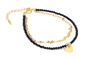 Bransoletka Turmalin Serce