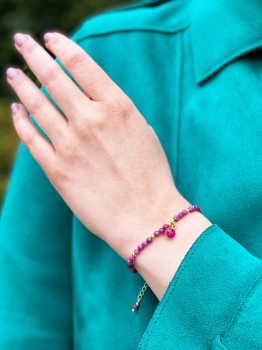 Bransoletka Rubin Zawieszka 