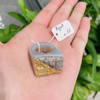 Pierścionek Agat 1/4 złoto rozmiar 11