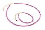 Zestaw Bransoletka i Naszyjnik Różowy Turmalin - Subtelna Elegancja