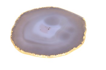 Podstawki agat czarne złocone