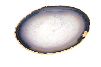 Podstawki agat czarne złocone