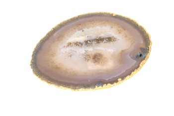 Podstawki agat czarne złocone: eleganckie, złocone podstawki z naturalnego agatu.