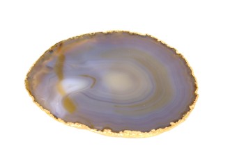 Podstawki agat czarne złocone