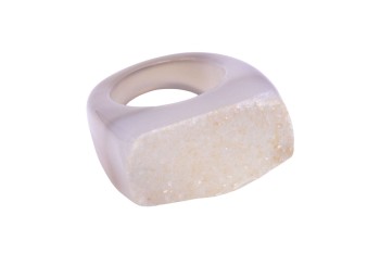 Pierścionek Agat Druza naturalny rozmiar 18