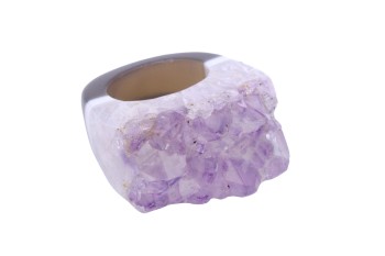 Pierścionek Ametyst Druza rozmiar 18