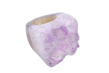 Pierścionek Ametyst Druza rozmiar 14
