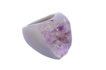 Pierścionek Ametyst Druza rozmiar 12