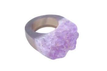 Pierścionek Ametyst Druza rozmiar 12