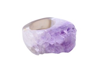 Pierścionek Ametyst Druza rozmiar 15