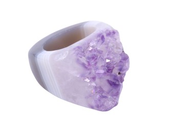 Pierścionek Ametyst Druza rozmiar 14