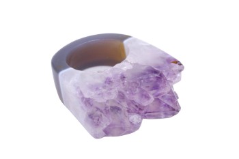 Pierścionek Ametyst Druza rozmiar 18