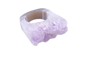 Pierścionek Ametyst Druza rozmiar 19
