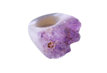 Pierścionek Ametyst Druza rozmiar 17