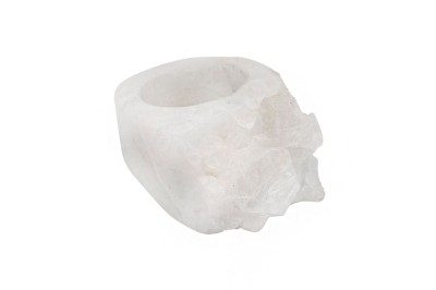 Pierścionek z naturalnego kryształu górskiego o strukturze szczotki krystalicznej, biżuteria Brazi