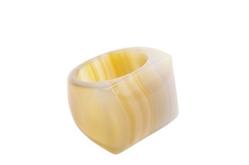 Pierścionek Agat Beż rozmiar 28