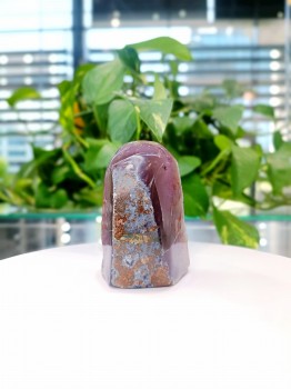 Tęczowy ametyst, dekoracja Brazi Druse Jewelry, oryginalna bryłka.