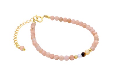 Bransoletka z kamieni naturalnych w białym ozdobnym pudełku z etykietą, biżuteria Brazi