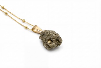 Naszyjnik Piryt Surowy Bryłka