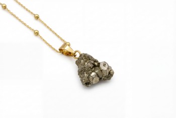 Naszyjnik Piryt Surowy Bryłka